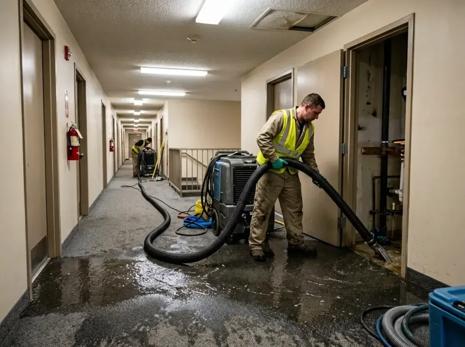 multi-unit-apartment-hallway-f-005 — frequently asked questions, Emergency Burst Pipe Water Extraction & Removal in The Coll…